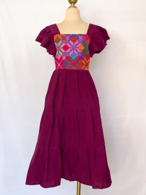 Vestido Gala Punto De Cruz Corto Manta