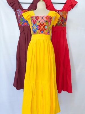 Vestido Gala Punto De Cruz Largo Manta