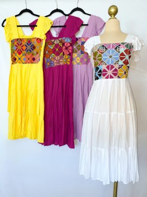 Vestido Gala Punto De Cruz Corto Rayón