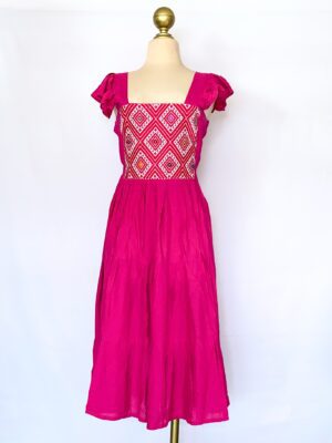 Vestido Gala Telar Corto Rayón