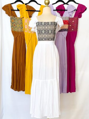 Vestido Gala Telar Largo Rayón