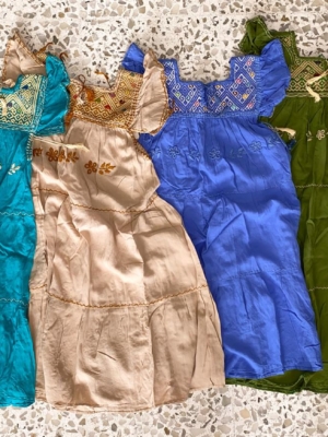 Vestido de niña en telar de cintura