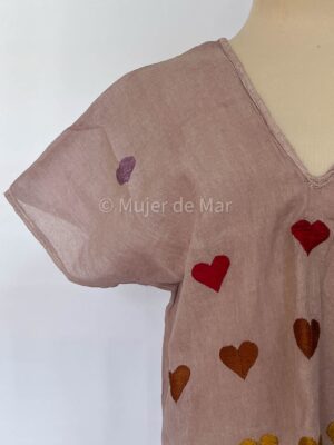 Blusa Top Corazones